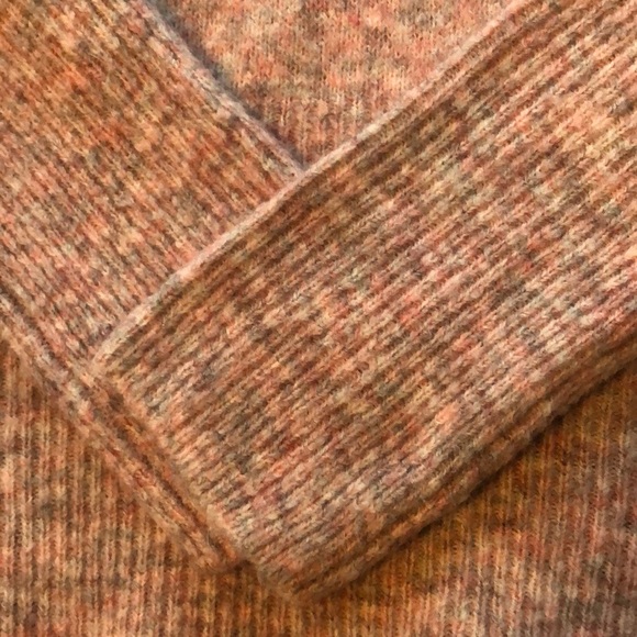 COPY - Off-shoulder, Cowlneck Pink/Heather Grey Sweater - Picture 7 of 13